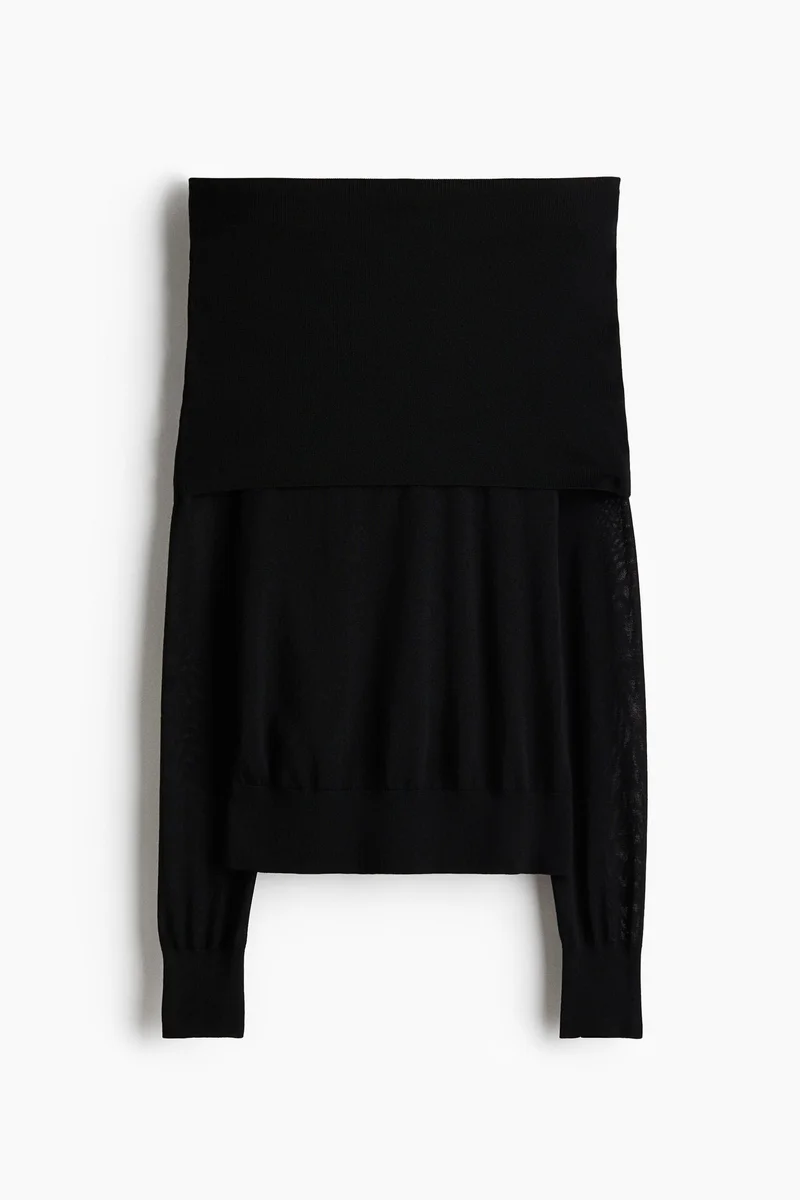 H&M Off-the-shoulder wool top