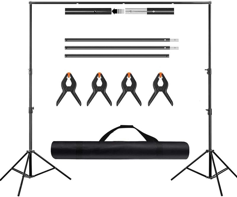 PADOM Photography2m*2m Backdrop Stand Background Support System with Carrying Bag - Image 1