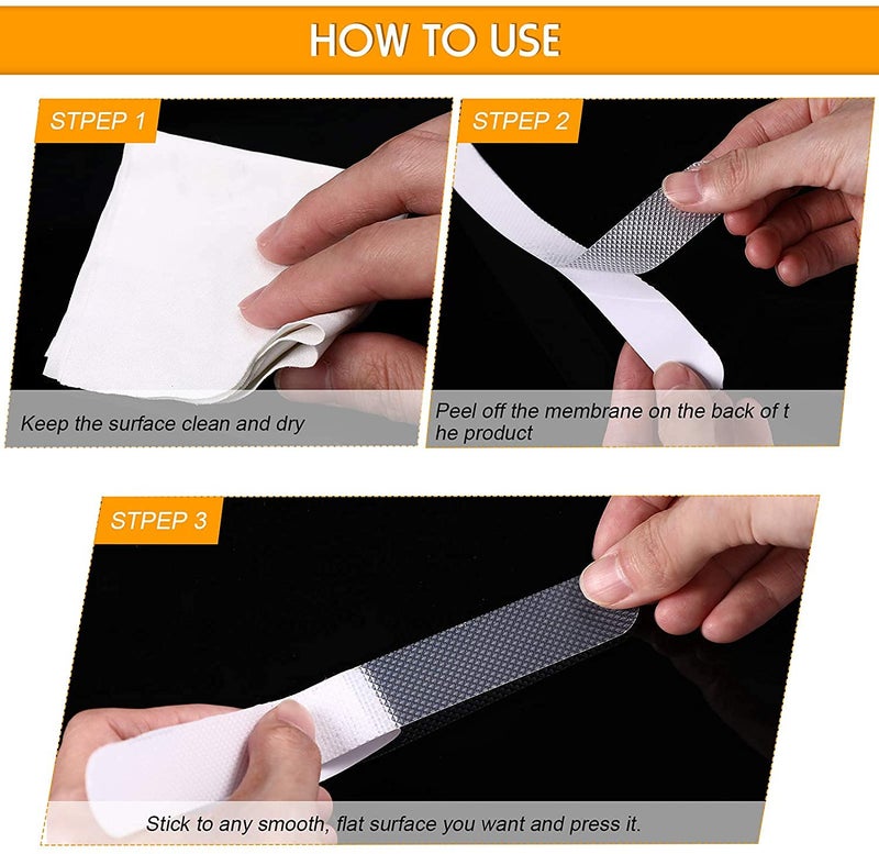 Leeonz شرائط حوض الاستحمام غير القابلة للانزلاق من ليونز® 18 قطعة لاصقة أكبر لملصقات الدش المضادة للانزلاق لحوض الاستحمام، الحمام، السلالم مع مكشطة مميزة - Image 5