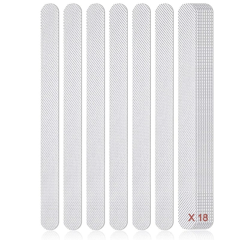 Leeonz شرائط حوض الاستحمام غير القابلة للانزلاق من ليونز® 18 قطعة لاصقة أكبر لملصقات الدش المضادة للانزلاق لحوض الاستحمام، الحمام، السلالم مع مكشطة مميزة - Image 1