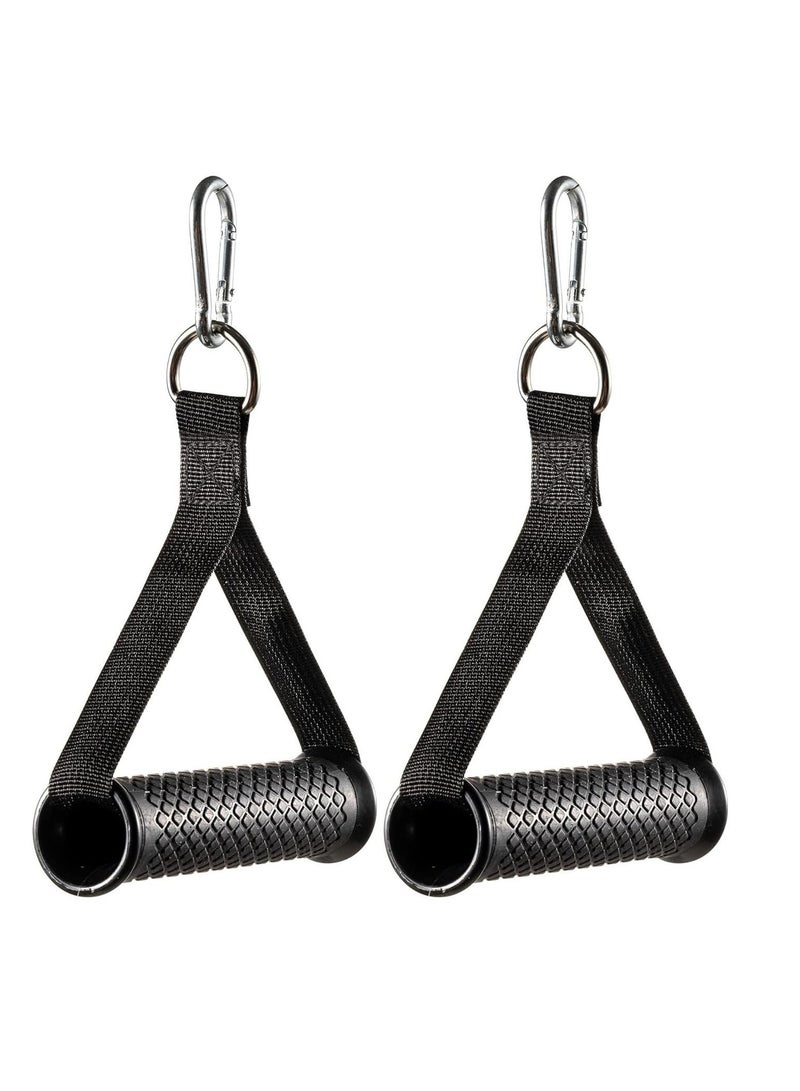 Generic PUMP-KING Exercise Handle, Professional Cable Handle Heavy Duty Sports Handle Cable Machine Accessories ABS Core Handle Fitness Strap Handle Cable Silicone Handle  - Image 1