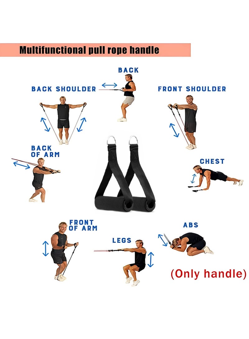 Generic PUMP-KING Exercise Handle, Professional Cable Handle Heavy Duty Sports Handle Cable Machine Accessories ABS Core Handle Fitness Strap Handle Cable Silicone Handle  - Image 4