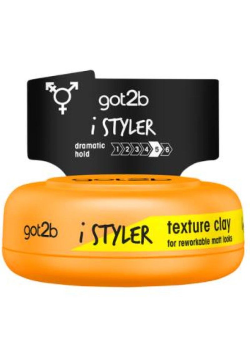 Got2b I Styler Texture Clay Texture Clay For Reworkable Matt  75 ml