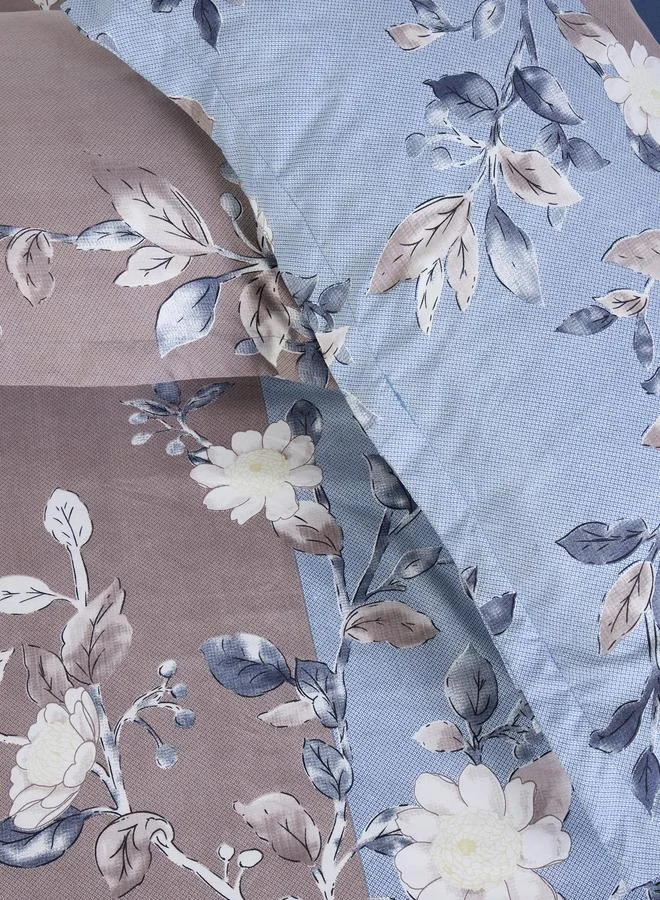 Styli Pack of 3- Printed King Fitted Bedsheet with Pillow Covers Blue