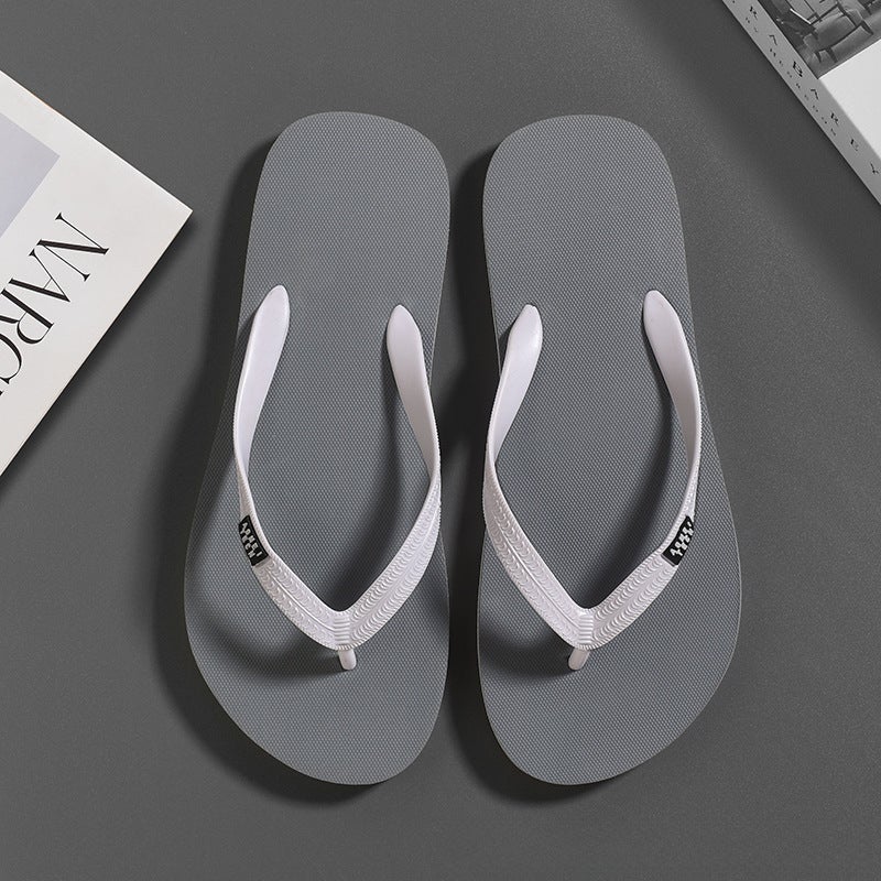 2023 Mens Summer Slides Non-slip Sport Sandals Beach Flip-Flops 2588 gray White 