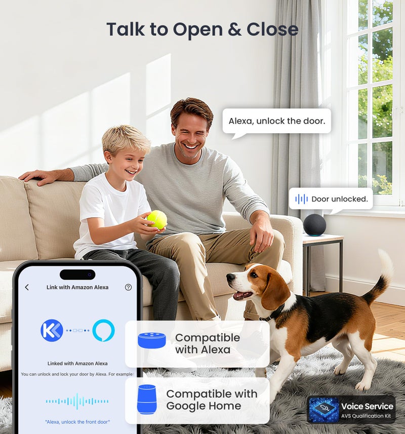 Veise VE027-K Built-in WiFi Smart Lock with 2 Knob, Fingerprint Keyless Entry Door Lock Handle Set for Front Door, App Remote Control, Electronic Digital Keypad Deadbolt, IP65 Waterproof, Matte Black - Image 4