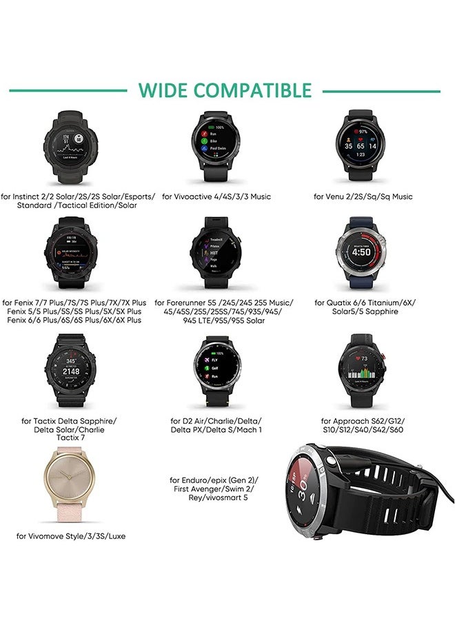 اتش واي شاحن ساعة رياضية إلى محول من النوع C ، عبوتين متوافقتان مع Garmin Fenix 7 / 7S / 7X / 6S / 6 / 6X / 5S / 5 / 5X ، غريزة 1/2 / 2S / المد / التكتيكية ، Forerunner ، Vivomove ، Vivoactive ، سلسلة Venu والمزيد  - Image 3