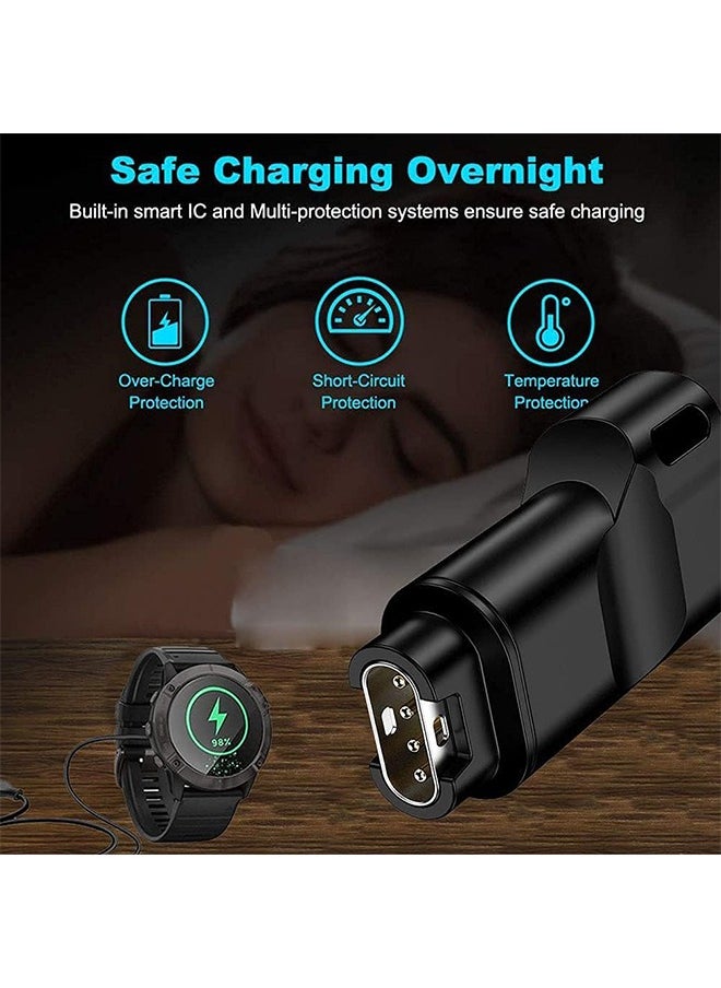 اتش واي شاحن ساعة رياضية إلى محول من النوع C ، عبوتين متوافقتان مع Garmin Fenix 7 / 7S / 7X / 6S / 6 / 6X / 5S / 5 / 5X ، غريزة 1/2 / 2S / المد / التكتيكية ، Forerunner ، Vivomove ، Vivoactive ، سلسلة Venu والمزيد  - Image 5