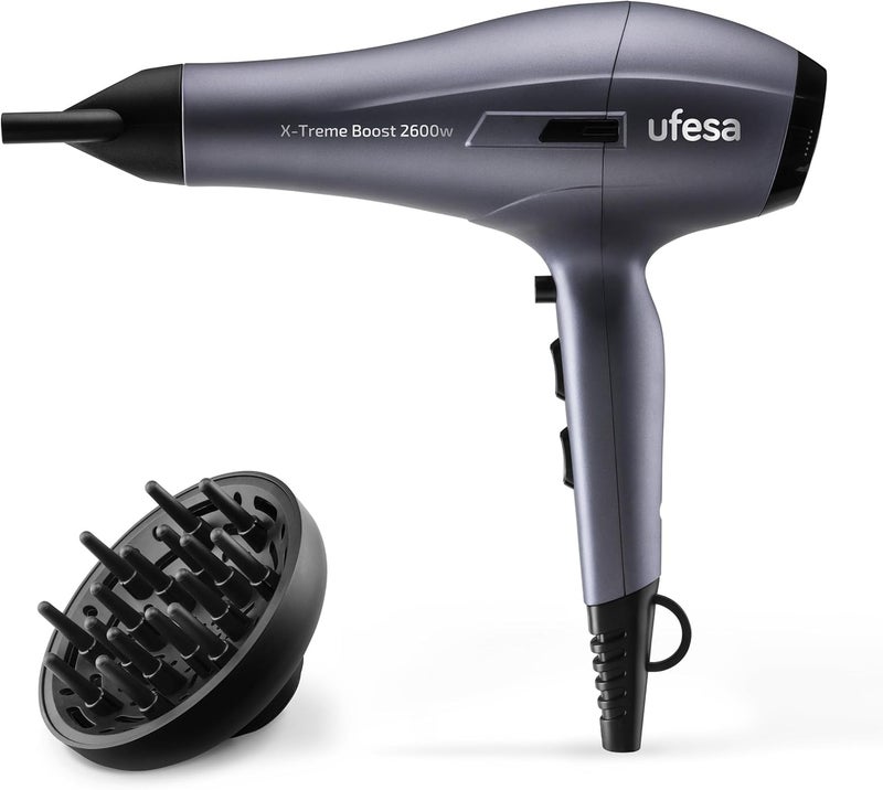 Ufesa X-Treme Boost Professional Ionic Dryer 2600W AC Motor Ion Generator 2 Speed 3 Temperature Argan Oil Coating Diffuser & Concentrator Cold Shot - Image 1