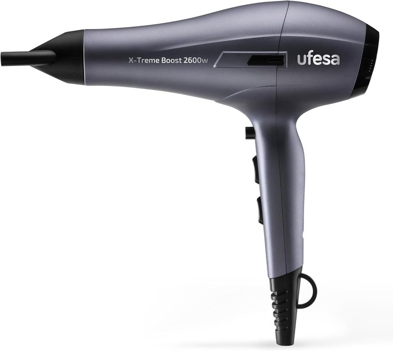 Ufesa X-Treme Boost Professional Ionic Dryer 2600W AC Motor Ion Generator 2 Speed 3 Temperature Argan Oil Coating Diffuser & Concentrator Cold Shot - Image 5