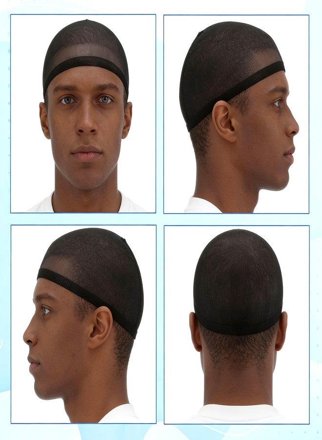 Larrel 10 Pcs Wave Cap for Men, Soft Breathable Black Stocking Caps for Men Elastic Comfortable Hair Cap for Mens Adult Sleeping Running Exercising - Image 4