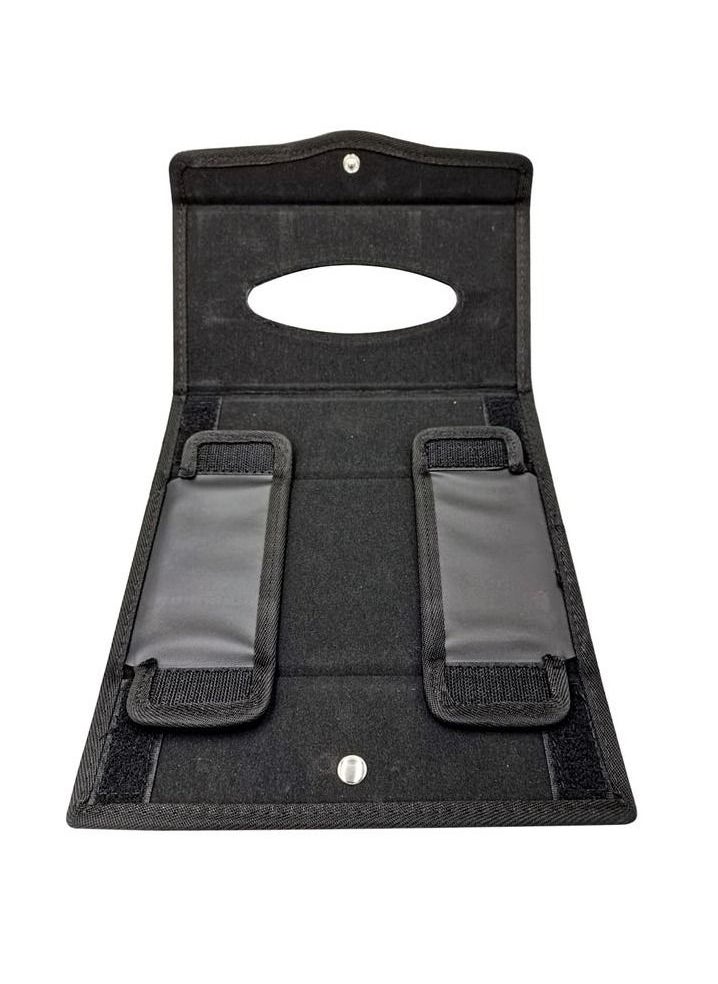 Generic - Tissue Case PU Leather -Black 1PC Car Tissue Dispenser/Holder Large-capacity Auto Folding - Image 1