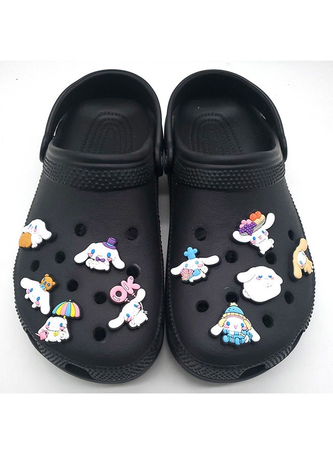 10 pieces of cartoon shoes decorative ornament for sandals, cute accessories for adults, small, PVC, Decoration Charms for Clogs Shoe/Sandals Bracelet Wristband Slippers Set - Image 2