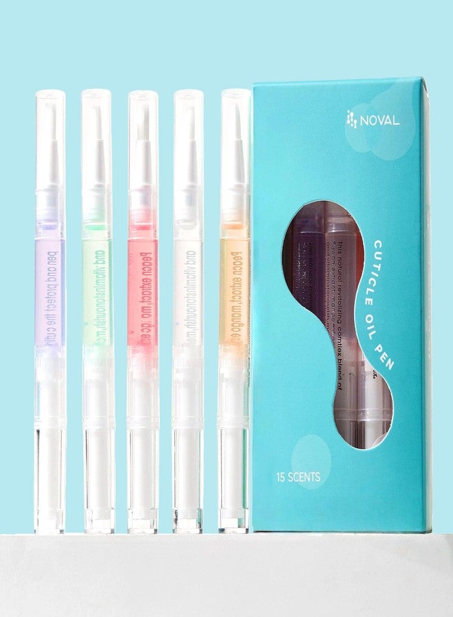 نوفال مجموعة أقلام زيت نوفال للعناية بالجلد المحيط بالأظافر - 15 قلم زيت معطر للجلد المحيط بالأظافر لأظافر صحية وقوية - عبوة كبيرة لصالونات التجميل - مغذية، سهلة الحمل، مثالية للاستخدام المنزلي - Image 1