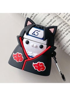 For Airpods Protective Case Pro Skunk 2 Sasuke 1/2 Second Generation Naruto Wireless Bluetooth Headset Silicone Case-Color:[Cat Skat] + Hook-Applicable Model:airpods 1/2 Generation