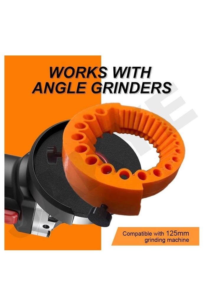 HOMESTAR Drill Bit Sharpener, Power Drill Bit Grinding Attachment, Old Drill Bit Grinder, Giant Blade Angle Grinder for Grinding Drill Bits, 2 to 13 Mm Drill Bits for Grinding 125 Mm Grinder, Made of Plastic, No Electricity Required - Image 4