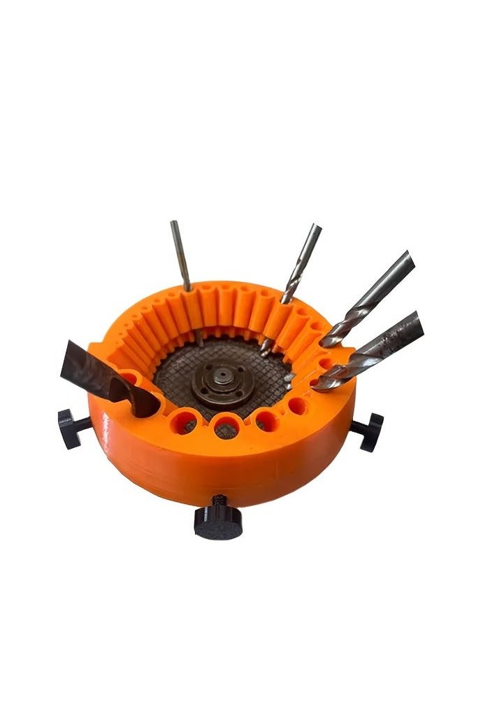 HOMESTAR Drill Bit Sharpener, Power Drill Bit Grinding Attachment, Old Drill Bit Grinder, Giant Blade Angle Grinder for Grinding Drill Bits, 2 to 13 Mm Drill Bits for Grinding 125 Mm Grinder, Made of Plastic, No Electricity Required - Image 1