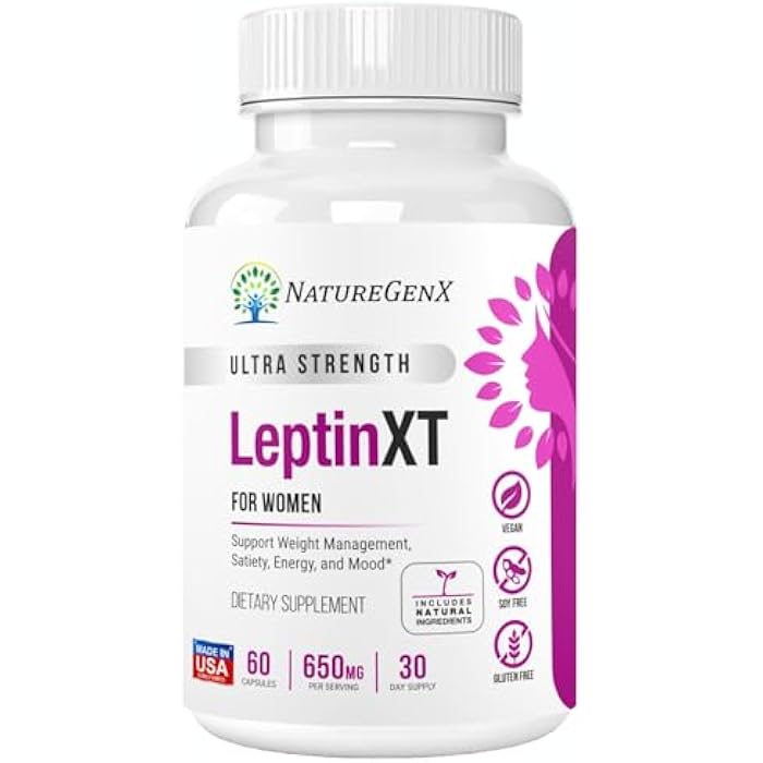 NatureGenX ليبتين إكس تي - مكملات ليبتين لفقدان الوزن للنساء، حبوب حرق الدهون الصحية، حبوب حرق الدهون بقوة متقدمة لفقدان الوزن للنساء، حبوب حرق الدهون والنظام الغذائي المثالية للنساء، 60 حبة. - Image 1