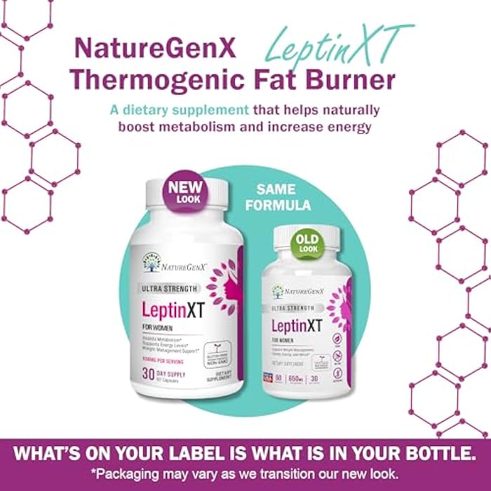 NatureGenX ليبتين إكس تي - مكملات ليبتين لفقدان الوزن للنساء، حبوب حرق الدهون الصحية، حبوب حرق الدهون بقوة متقدمة لفقدان الوزن للنساء، حبوب حرق الدهون والنظام الغذائي المثالية للنساء، 60 حبة. - Image 2