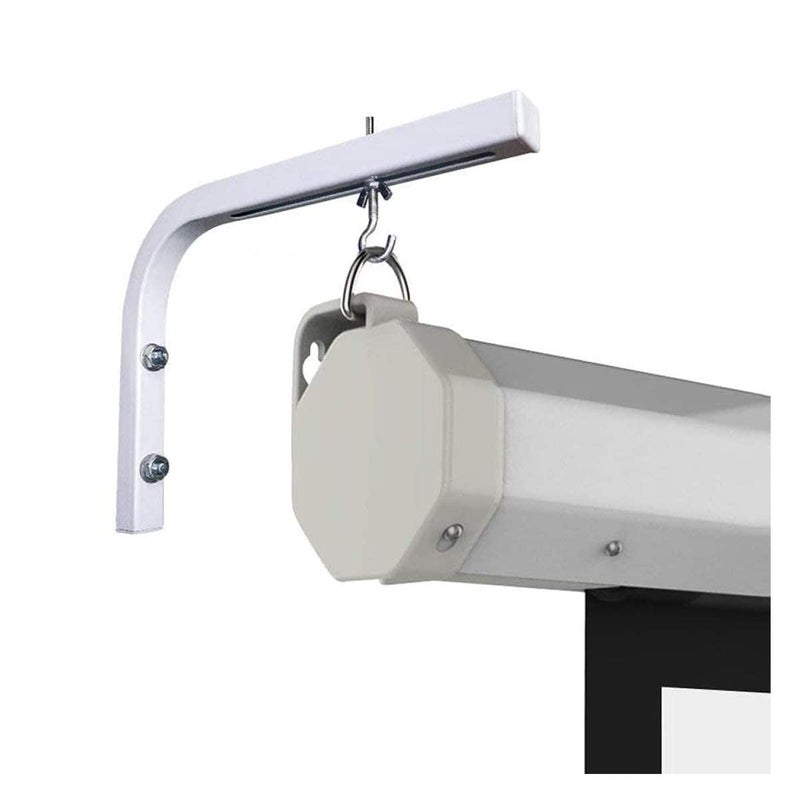XTECTORVIEW Universal L Shaped Wall Mount Hangers for Hanging Projector Screen, Comes with Hook and Screws, Adjustable, Wall Mount Brackets/Stand 11 Inch Length Weight Capacity-20kg (White)#35 - Image 1