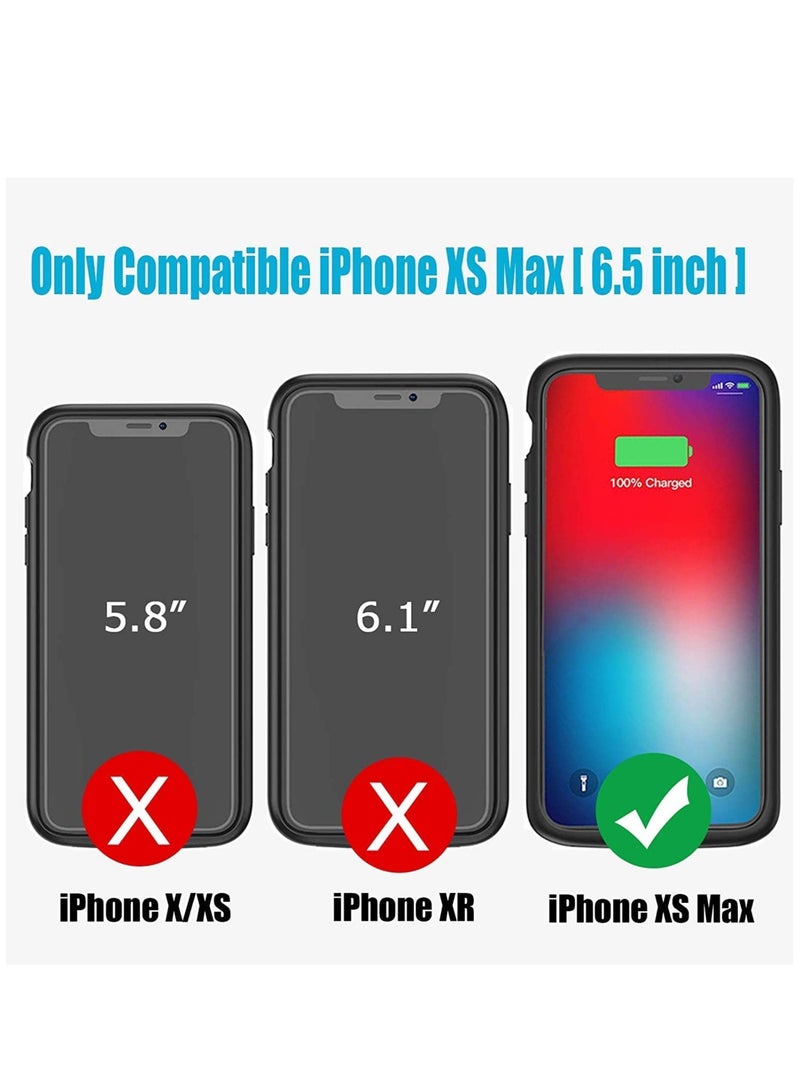 Battery Case for iPhone Xs Max, Enhanced 4000mAh Protective Portable Charging Case Rechargeable Extended Battery Pack Compatible with iPhone Xs Max (6.5 inch) Charger Case (Black) - Image 2