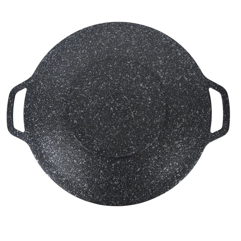 Barbecue Plate Reusable Easy Clean High Thermal Conductivity Coating Surface Grill Pan for Hiking Camping 34cm/13.38in - Image 5
