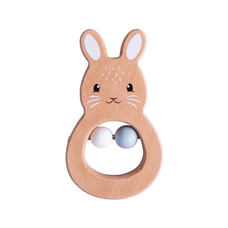 BIGJIGS Rabbit Rattle - Fsc 100% (4) 32007