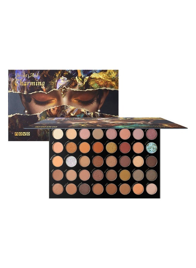 Novo 40-color eyeshadow palette, complete set for beginners, daily light makeup, earth-tone eyeshadow - Image 2