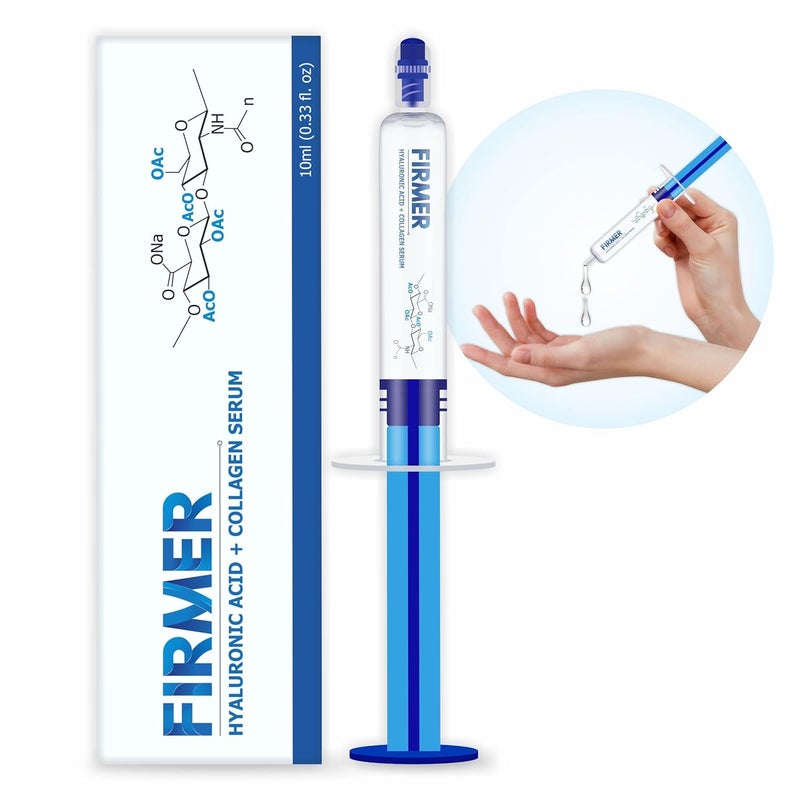 FIRMER سيروم الوجه المضاد للشيخوخة والتجاعيد مع حمض الهيالورونيك وكولاجين معزز لشد البشرة للحصول على بشرة شابة ومتألقة 10 مل عبوة واحدة - Image 1