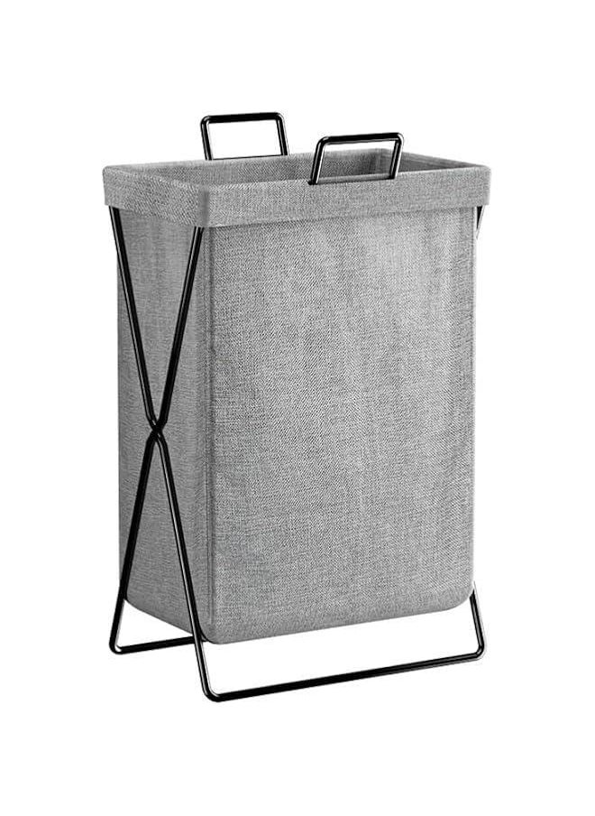 HOOKOR Collapsible Laundry Hamper, Foldable Laundry Basket with Stainless Steel Frame,Laundry Hamper Bag Washing Bin, Dirty Clothing Basket,Wash Basket Hamper for Clothes Toys,Dorm Room  - Image 1
