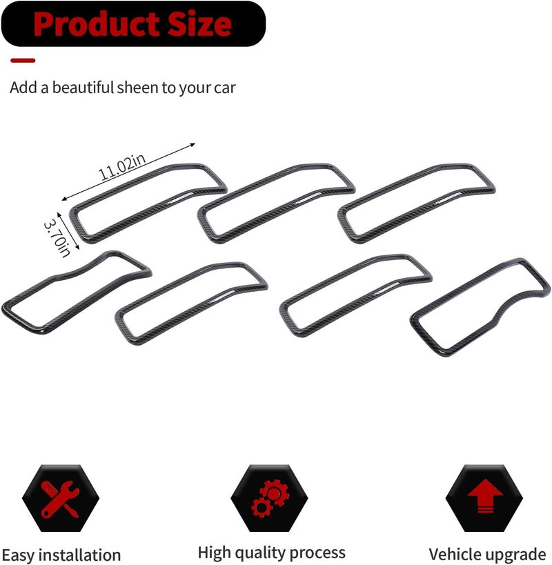 RT-TCZ Carbon Fiber Front Grille Inserts for Jeep Wrangler JL JLU & Gladiator JT 2024+ - Image 4