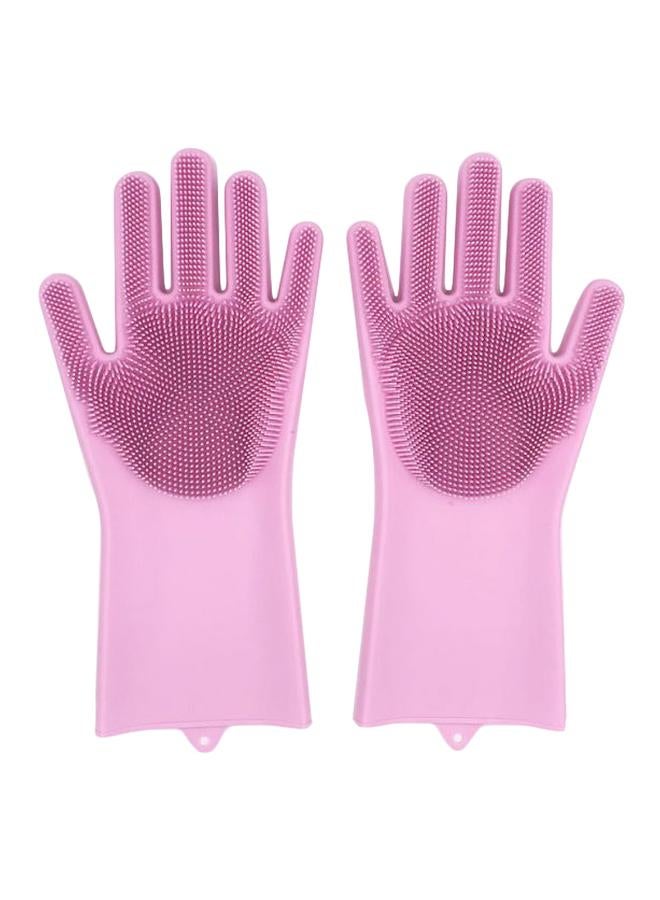 Waterproof Cleaning Gloves Pink 34cm - Image 1