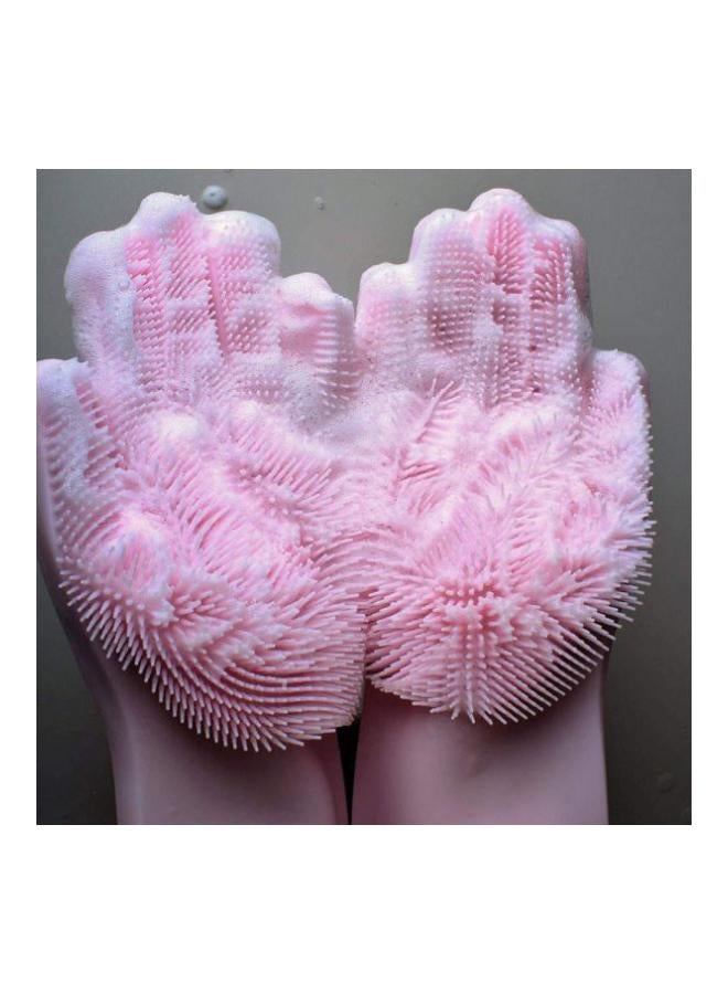 Waterproof Cleaning Gloves Pink 34cm - Image 4