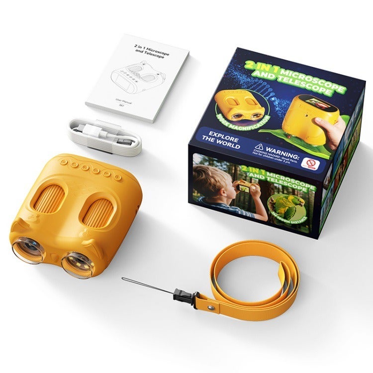 Gao Suo 1000x Children's Microscope, Educational Learning Magnifier, Portable Handheld Microscope for Outdoor and Home Use - Image 1