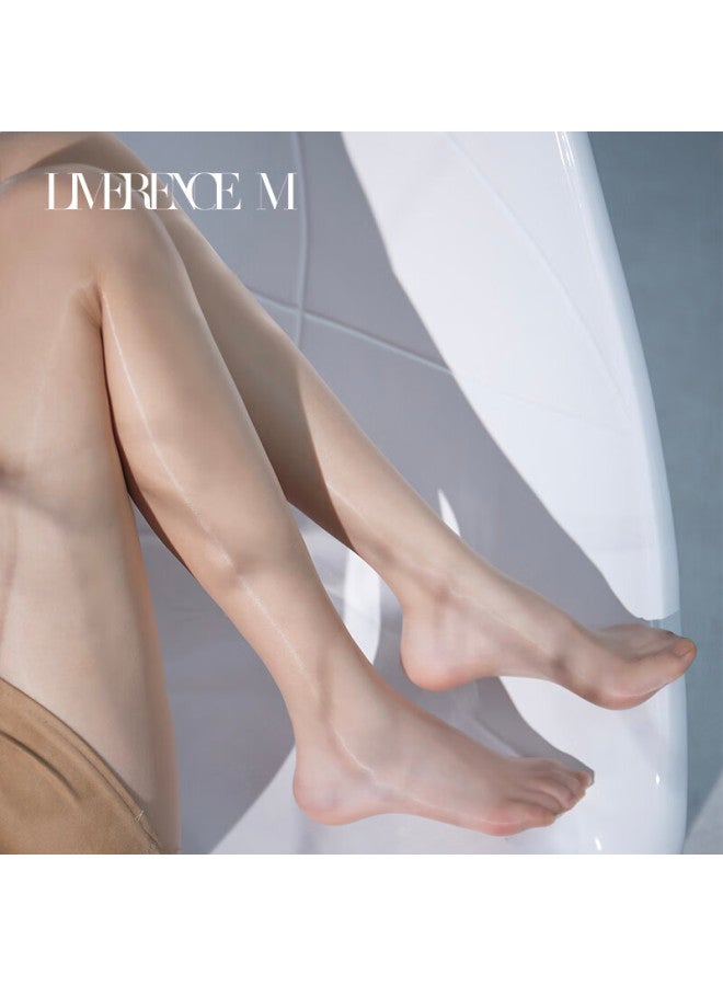 Limerence M Laimi Runsi Crotchless Ultra-thin Silky Smooth No-need Shiny Pantyhose, Light Black, Crotchless One Size Fits All - Image 5