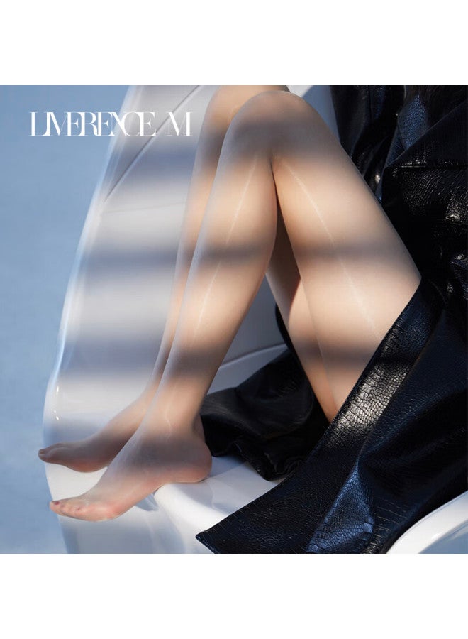 Limerence M Laimi Runsi Crotchless Ultra-thin Silky Smooth No-need Shiny Pantyhose, Light Black, Crotchless One Size Fits All - Image 1