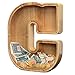AORCMITN Extra Large Wooden Letter Coin Piggy Bank for Boys Girls Kids Toddler Alphabet C Money Bank InitialC12 - Image 2