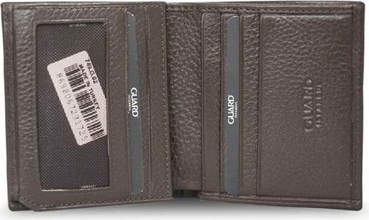 Guard Brown Multi-Compartment Mini Leather Men's Wallet  - Image 2