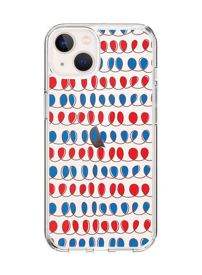 Classic Clear for Apple iPhone 14 Case Hybrid Soft Cover Flexible Edges Anti Drop TPU PC Gel Thin Transparent Cover [ Designed for Apple iPhone 14 ] - Cursive Bubbles