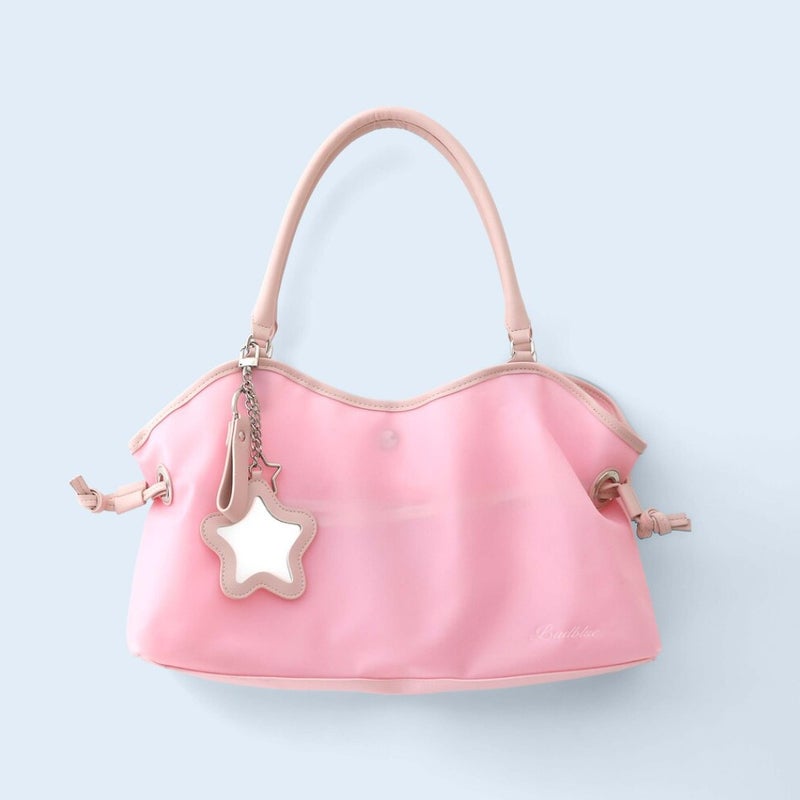 Badblue Korea PVC Jelly Drawstring Shoulder Tote Bag with Large Capacity - Image 5