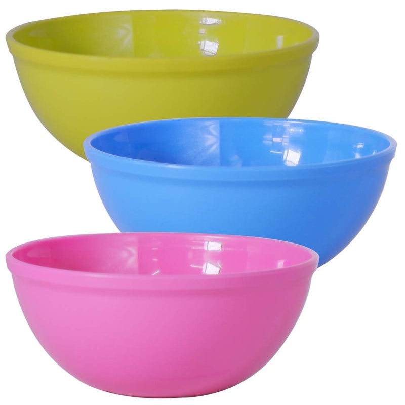 Wonder Plastic Sigma 2000 Bowl Set,3 pc Bowl 2400 ml, Blue Green Pink Color - Image 1