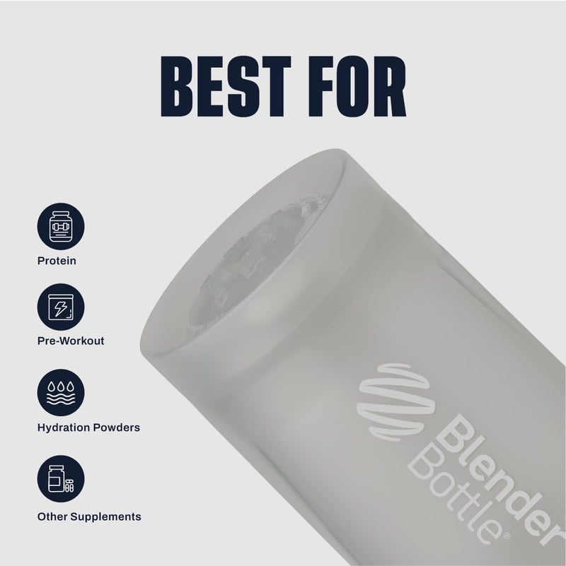 BlenderBottle Classic V2 Shaker Bottle Perfect for Protein Shakes and Pre Workout, 28-Ounce, Pebble Grey - Image 4