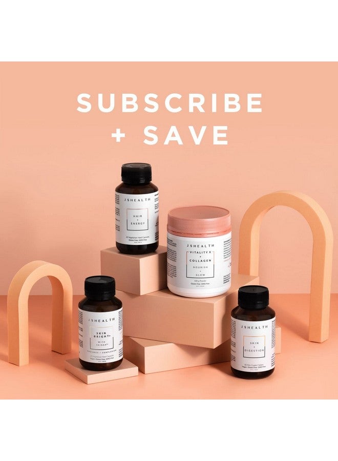 JSHealth فيتامينات صيغة الجلد والهضم؛ مكمل جلدي مع الزنك؛ الأرقطيون الكركم؛ بشرة صحية واضحة؛ علاج حب الشباب للمراهقين والبالغين؛ (60 قرص)  - Image 5