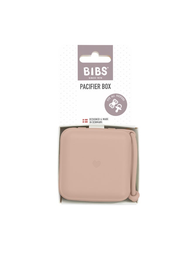 BIBS BIBS Pacifier Box with Elastic Band Sterilizer Box for Pacifiers. 100% BPA Free Material Blush - Image 1