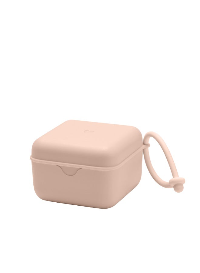 BIBS BIBS Pacifier Box with Elastic Band Sterilizer Box for Pacifiers. 100% BPA Free Material Blush - Image 2