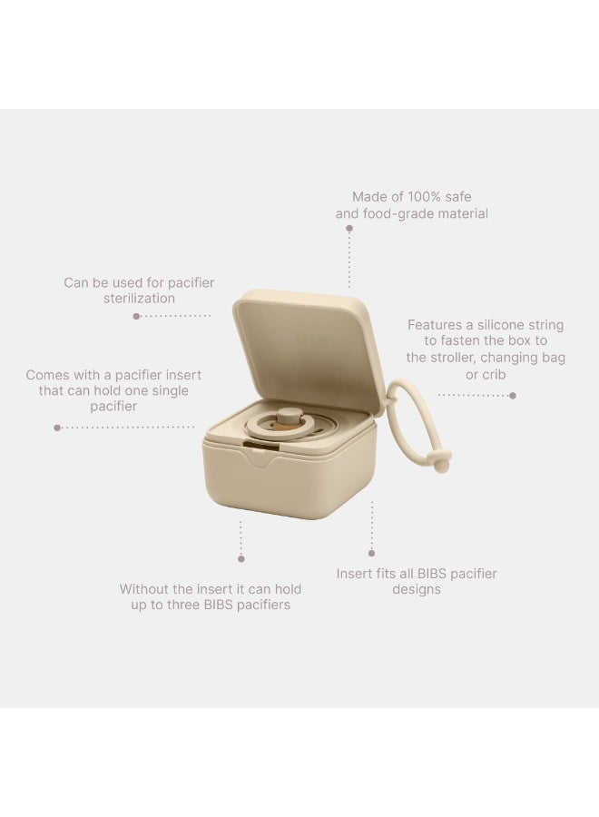 BIBS BIBS Pacifier Box with Elastic Band Sterilizer Box for Pacifiers. 100% BPA Free Material Blush - Image 5