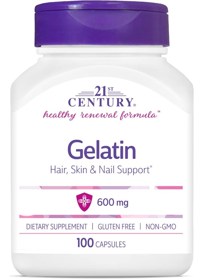 21st Century Gelatin 600mg Beauty Capsules 100 Capsules - Image 1