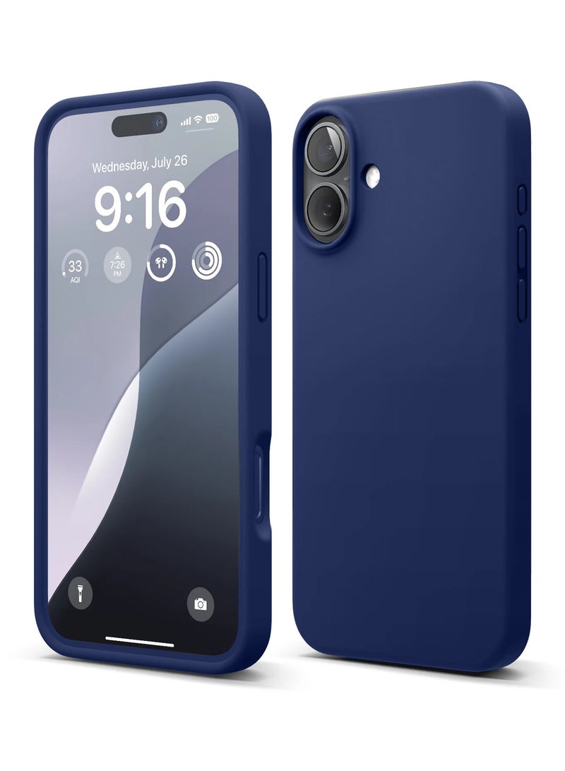 Mida iPhone 16 Plus Silicone Case Cover, full body protection case with a soft silky feel, shockproof cover with microfiber lining  - Image 1