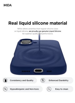 Mida iPhone 16 Plus Silicone Case Cover, full body protection case with a soft silky feel, shockproof cover with microfiber lining  - Image 4