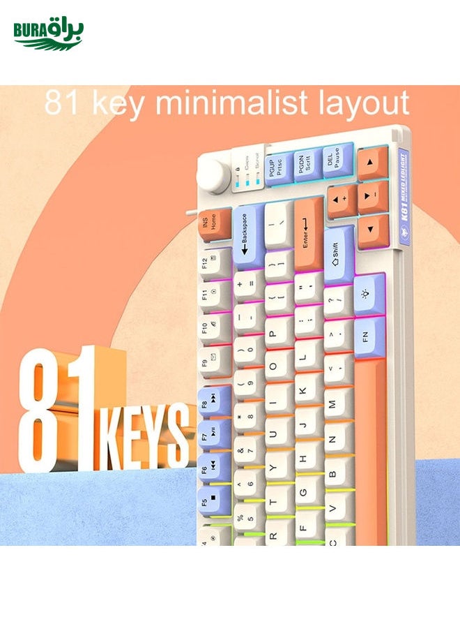 BURAQ XUNSVFOX K81 Laptop Gaming Office Wired Illuminated Keyboard(Shimmer)  - Image 4
